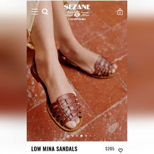 Sezane Low Mina Sandals 37 fits US 7